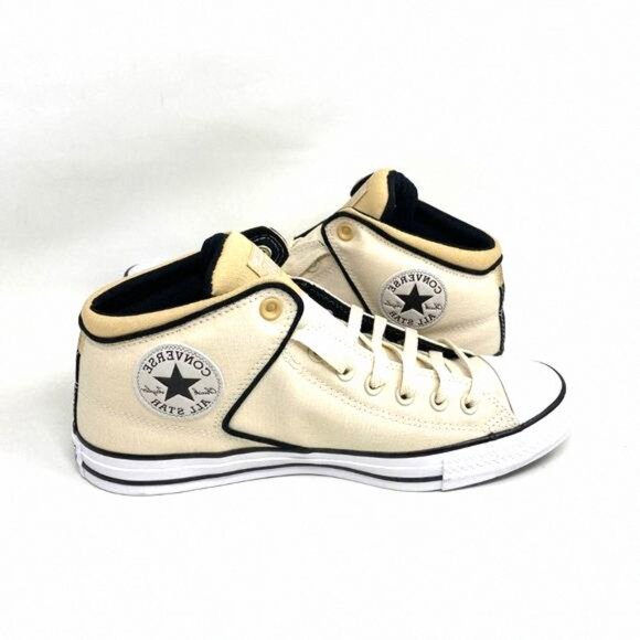 Converse Shoes Womens Ctas High Street MID Natural 170935F Canvas Beige Ivory - Picture 3 of 11